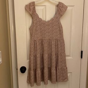New monetea floral ruffle sleeve dress